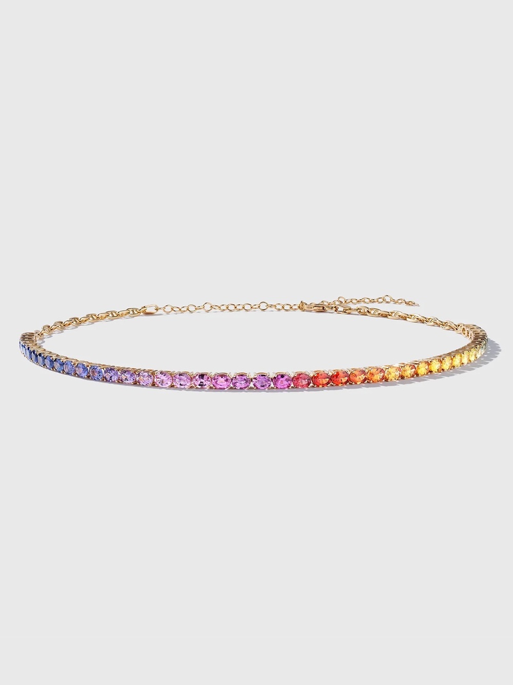 Julia Chafé Rainbow Sapphire Choker- Women Jewelry